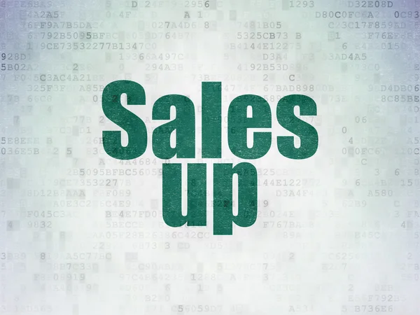 Marketing concept: Sales Up on Digital Paper background