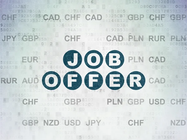 Finance concept: Job Offer on Digital Paper background