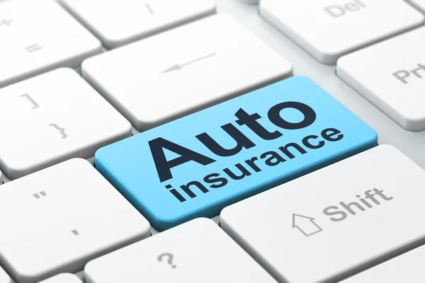 Insurance concept: Auto Insurance on computer keyboard background