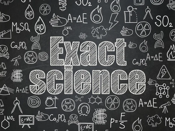 Science concept: Exact Science on School Board background