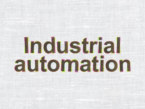 Industry concept: Industrial Automation on fabric texture background