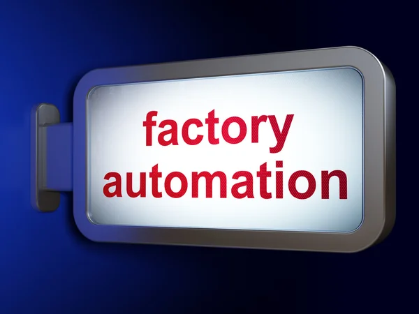 Manufacuring concept: Factory Automation on billboard background