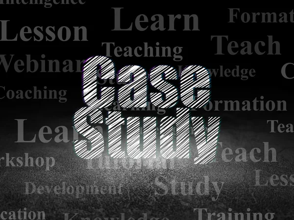 Education concept: Case Study in grunge dark room