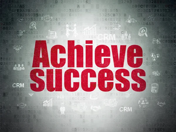 Business concept: Achieve Success on Digital Paper background
