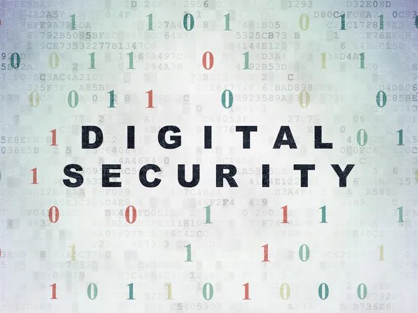 Protection concept: Digital Security on Digital Paper background