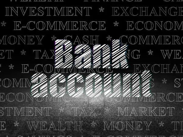 Money concept: Bank Account in grunge dark room