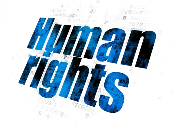 Political concept: Human Rights on Digital background