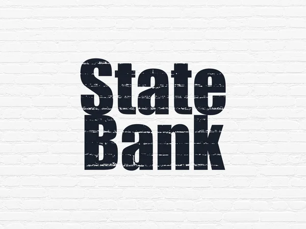 Currency concept: State Bank on wall background