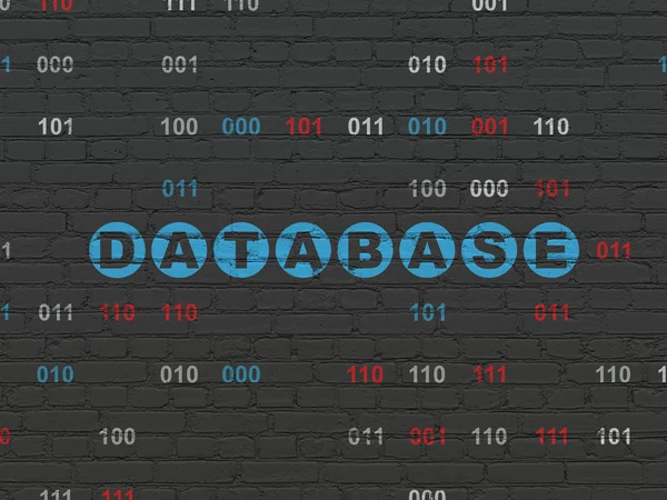 Database concept: Database on wall background