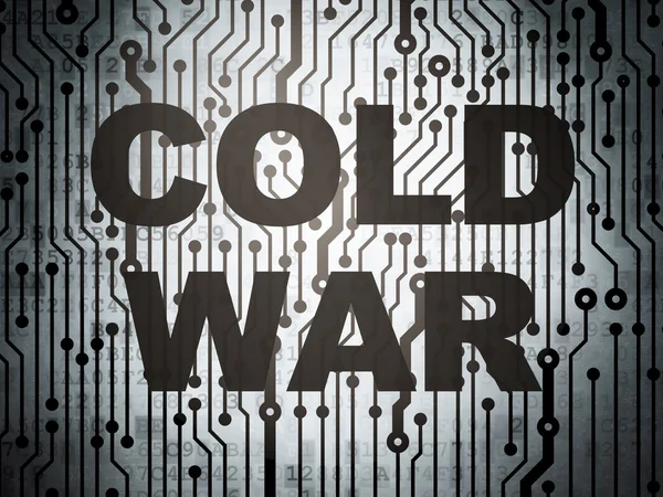 Politics concept: circuit board with Cold War