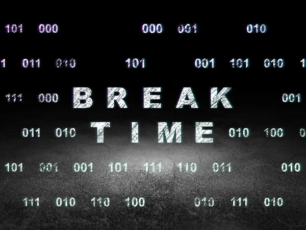 Time concept: Break Time in grunge dark room