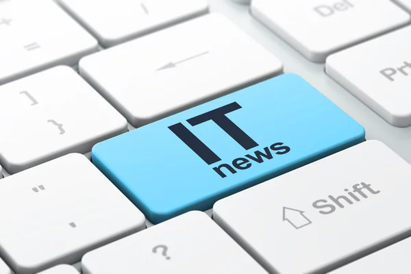 News concept: IT News on computer keyboard background