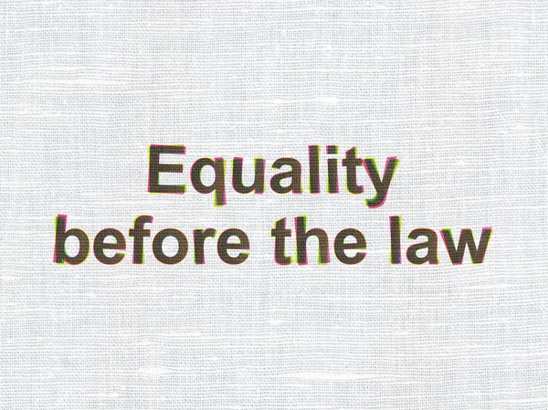 Politics concept: Equality Before The Law on fabric texture background