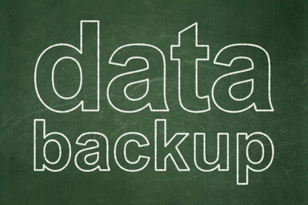 Data concept: Data Backup on chalkboard background