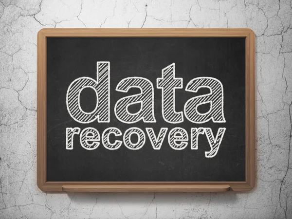 Data concept: Data Recovery on chalkboard background