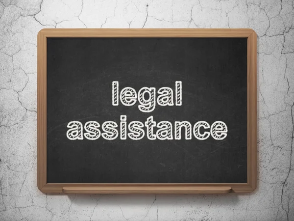 Law concept: Legal Assistance on chalkboard background