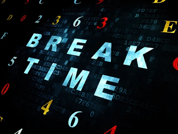 Time concept: Break Time on Digital background