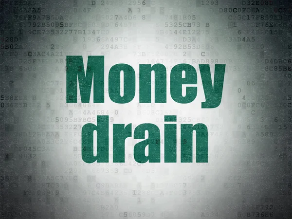 Money concept: Money Drain on Digital Data Paper background