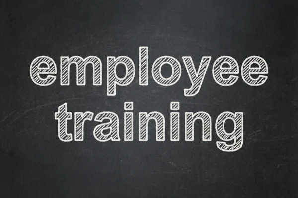 Learning concept: Employee Training on chalkboard background