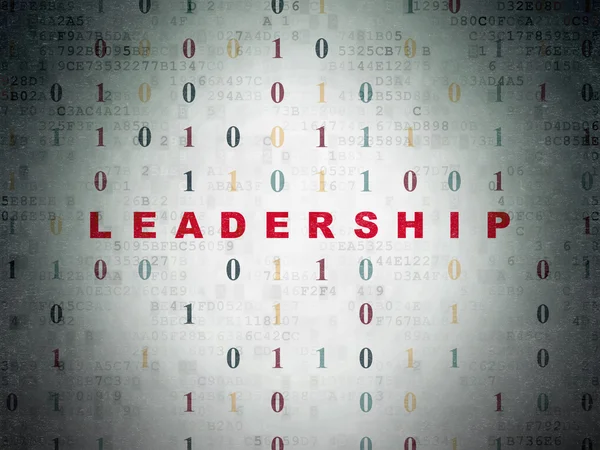 Finance concept: Leadership on Digital Data Paper background