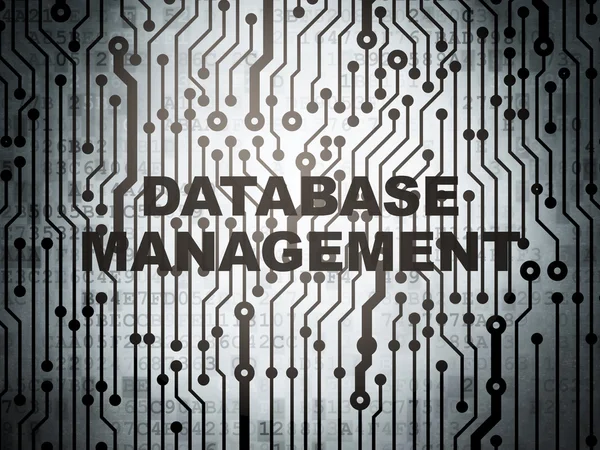 Programming concept: circuit board with Database Management