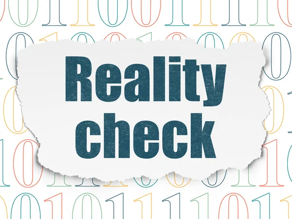 Finance concept: Reality Check on Torn Paper background