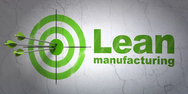 Industry concept: target and Lean Manufacturing on wall background