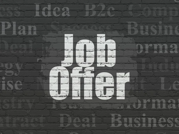 Business concept: Job Offer on wall background
