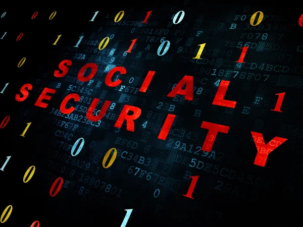 Protection concept: Social Security on Digital background