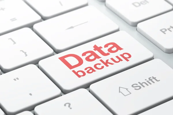 Data concept: Data Backup on computer keyboard background