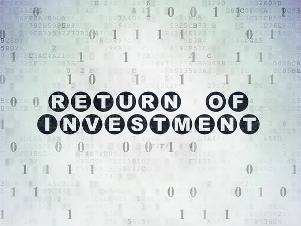 Finance concept: Return of Investment on Digital Data Paper background