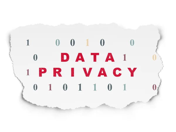 Privacy concept: Data Privacy on Torn Paper background