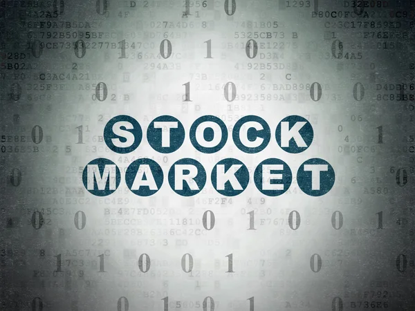 Business concept: Stock Market on Digital Data Paper background