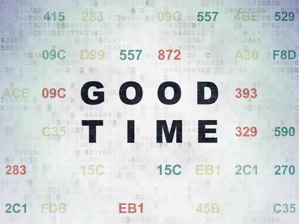 Time concept: Good Time on Digital Data Paper background