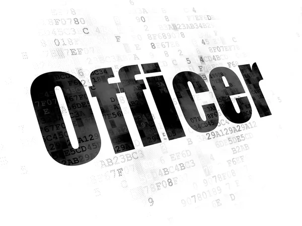 Law concept: Officer on Digital background