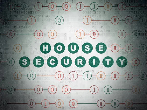 Privacy concept: House Security on Digital Data Paper background