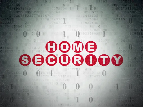 Protection concept: Home Security on Digital Data Paper background
