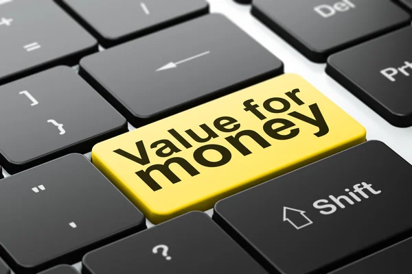 Banking concept: Value For Money on computer keyboard background