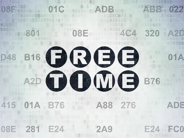 Timeline concept: Free Time on Digital Data Paper background