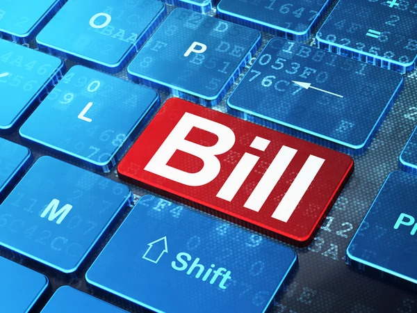 Money concept: Bill on computer keyboard background