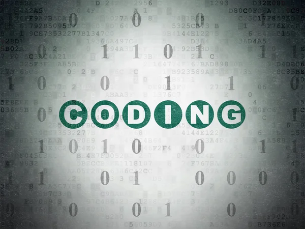 Programming concept: Coding on Digital Data Paper background