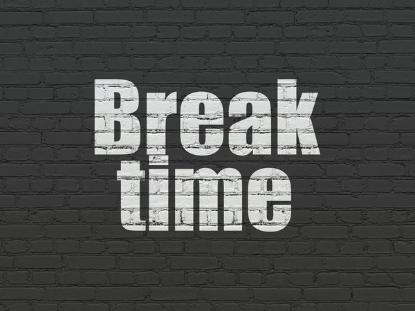 Time concept: Break Time on wall background
