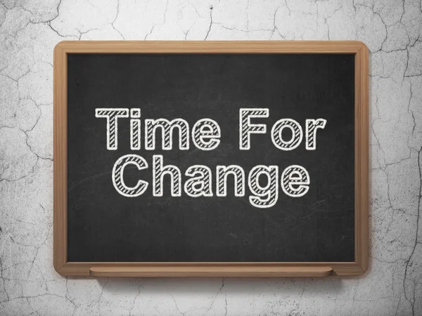 Time concept: Time For Change on chalkboard background