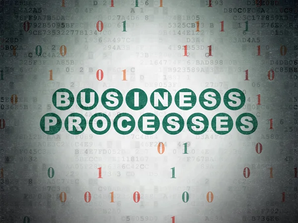 Finance concept: Business Processes on Digital Data Paper background