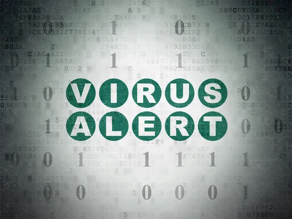 Security concept: Virus Alert on Digital Data Paper background