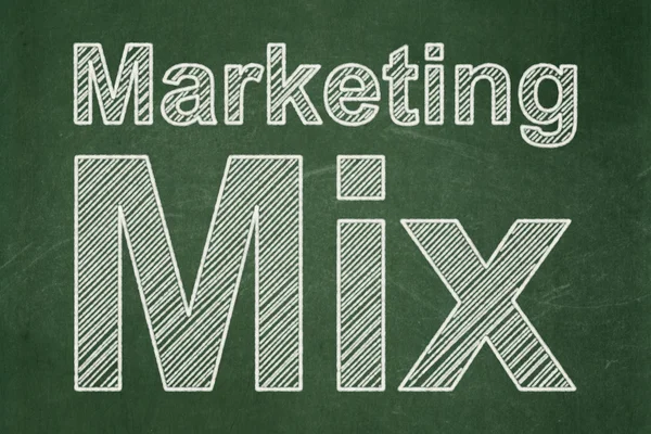 Marketing concept: Marketing Mix on chalkboard background