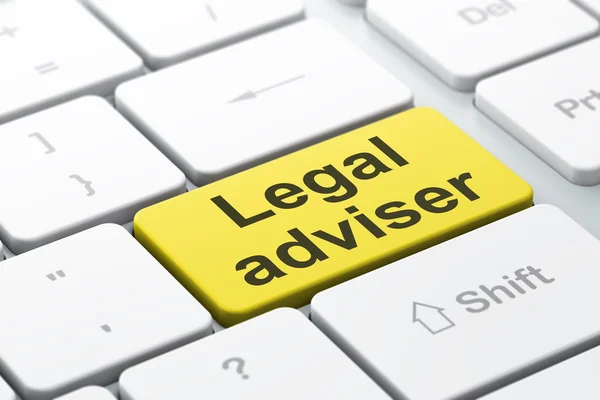 Law concept: Legal Adviser on computer keyboard background