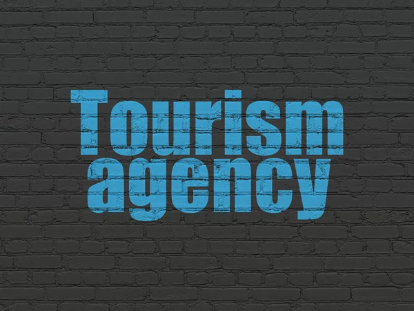 Tourism concept: Tourism Agency on wall background