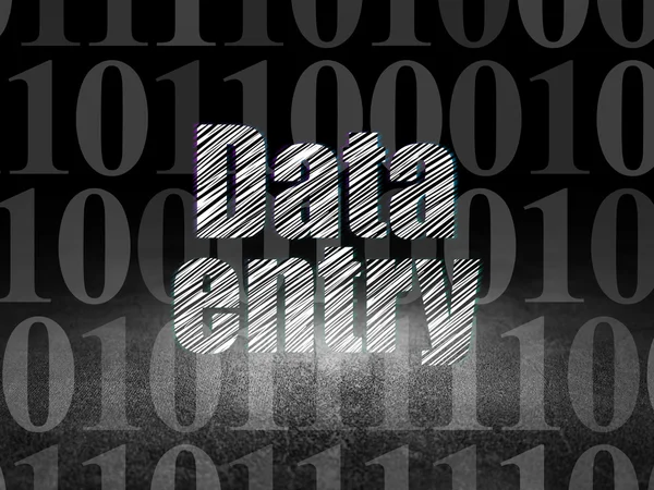 Information concept: Data Entry in grunge dark room