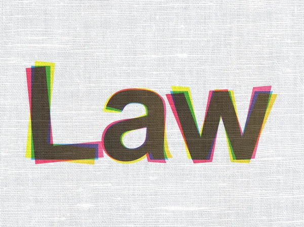 Law concept: Law on fabric texture background